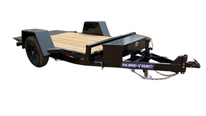 2025 Sure-Trac 5x10 Powder Coated 6K Single Axle Tilt Equipment Trailer Rental