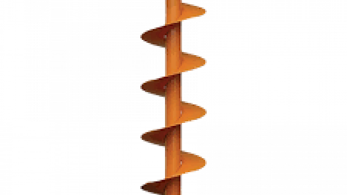 BravePro Earth Auger Bit &mdash; 8 in &times; 36 in, 1-3/8 in Hex Drive