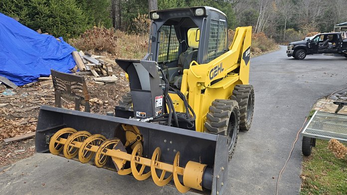 Skid Steer with blower